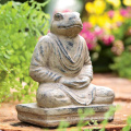 Best selling home or garden decorative small animal statue metal bronze meditation frog sculpture